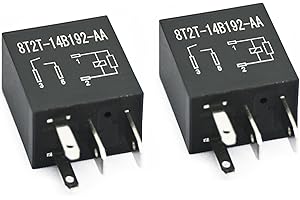 GROBARPART 8T2T14B192AA 8T2T-14B192-AA 2 pcs 4 pin Multi Purpose Relay Compatible with Ford Compatible with F-150 Compatible with F-250 F-350 F-450 F-550 F150 F250 F350 F450 F550 Super Duty Fusion Expedition