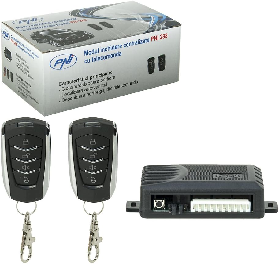 Central locking module, car keyless entry system with remote lock/unlock, remote trunk release PNI 288, black