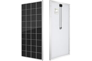 HQST 190W 12V Monocrystalline Solar Panel w Solar Connectors High Efficiency Module PV Power for Battery Charging Boat, Caravan, RV and Any Other Off Grid Applications