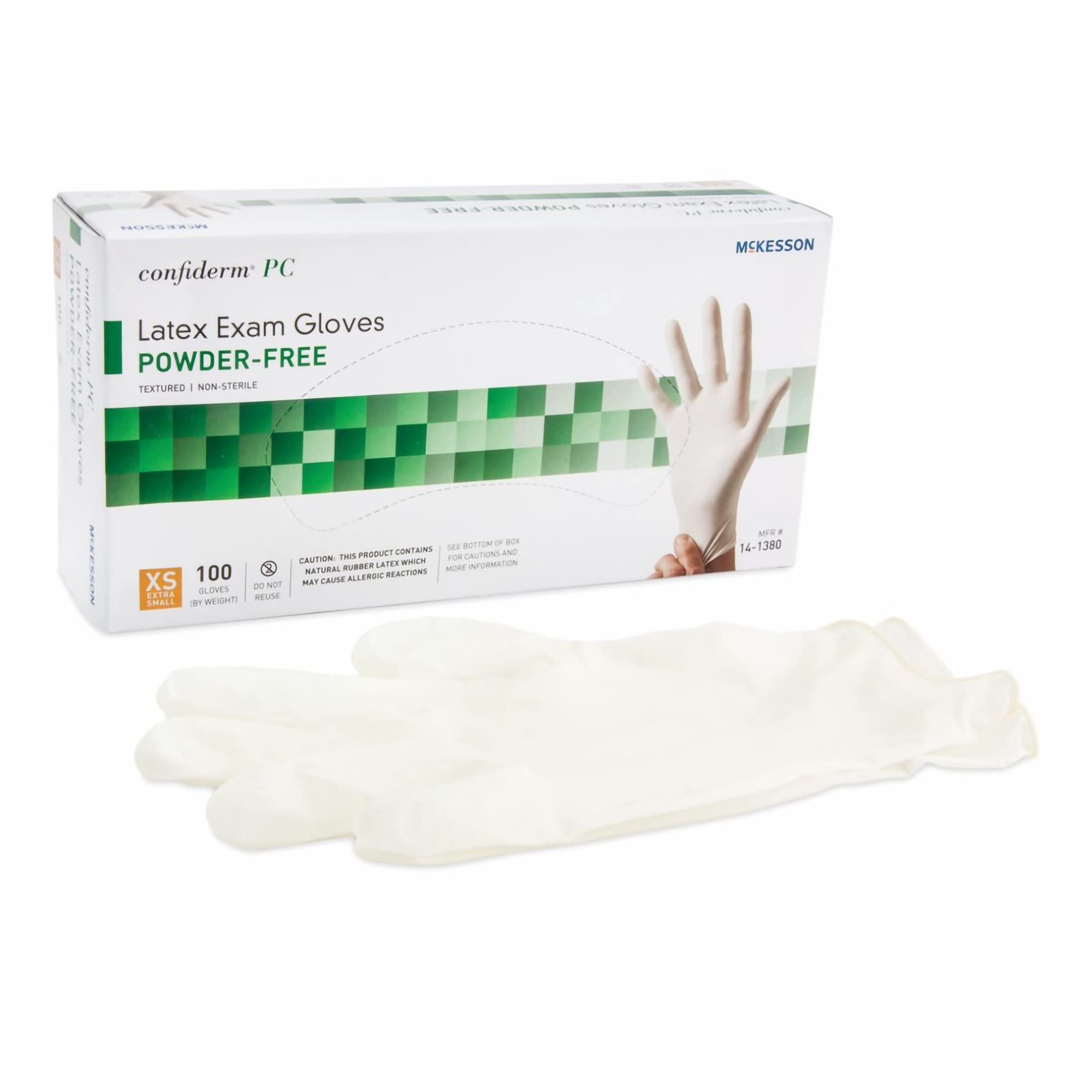 McKesson Confiderm Latex Exam Gloves, Non-Sterile