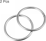 sourcing map 304 Stainless Steel Welded O Ring 70mm Outer Dia 5mm Thick 2pcs view 3