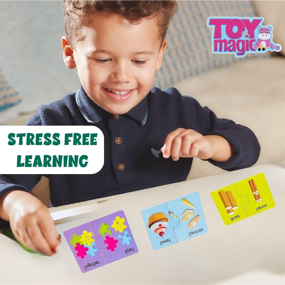 ToyMagic Opposites Early Learning Puzzle for Kids | 56 Sets – 112 Pieces | Educational Game for Toddlers Ages 3 & Up | Montessori Toy & Gift for Boys & Girls 3