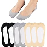 COOPLUS No Show Socks Womens Non Slip Ultra Low Cut Cotton Invisible Socks Thin Flat Boat Liner Socks 7 Pairs
