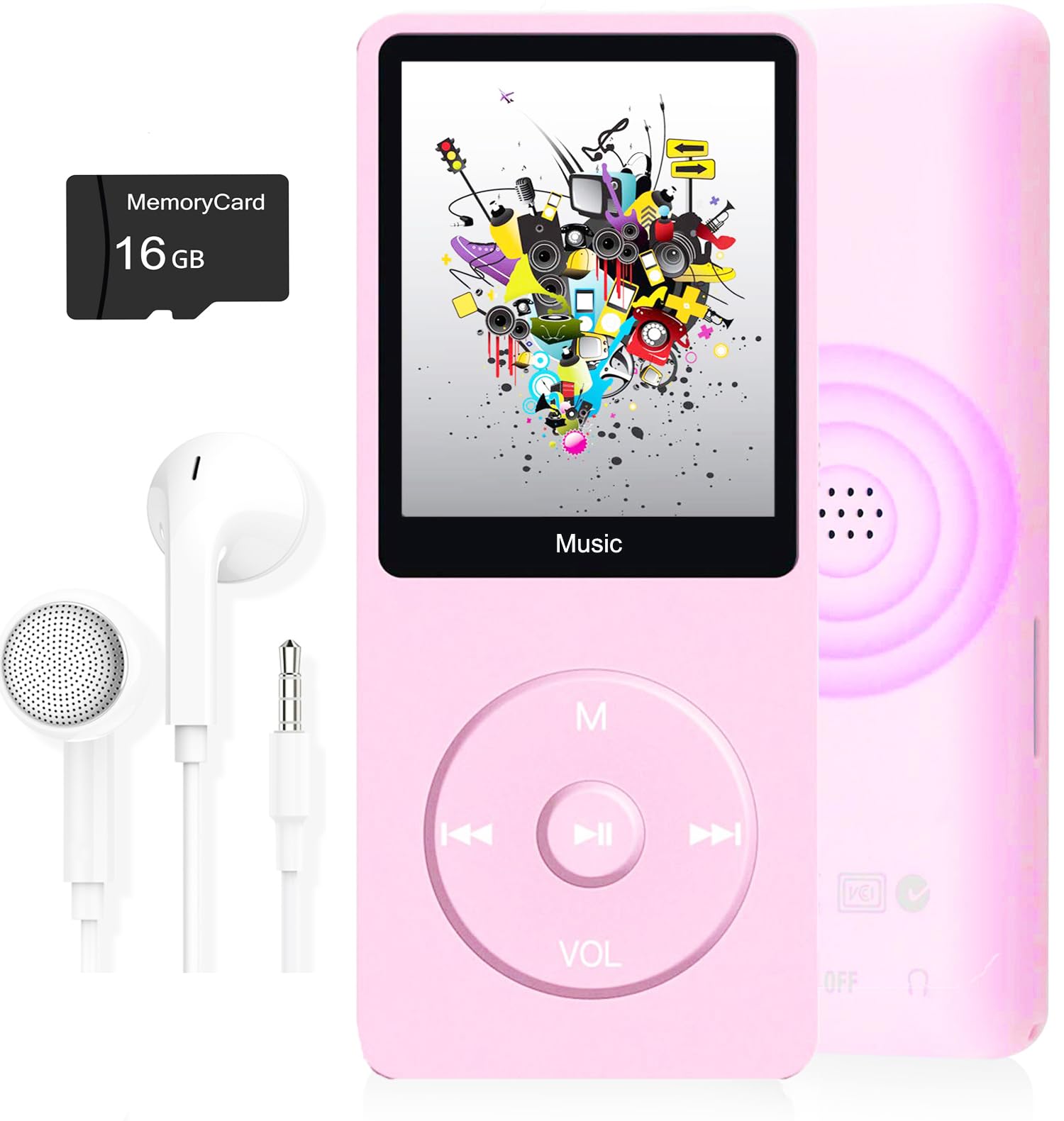 MP3 Player, Music Player with 16GB Micro SD