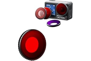 Ferbao Diving Filters for DJI Osmo Action 5 Pro / 4,Filter Lens Protective Protector Cover for DJI Osmo Action 5 Pro / 4 (Red