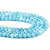 Larimar Beads 100% Natural Round Stone Loose Beads for Jewelry Making Necklace Gift 4mm