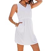 Bsubseach Terry Cloth Swim Coverup - Women Beach Cover Up Dress V Neck Swimsuit Coverups with Pockets