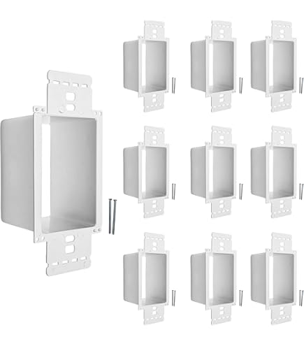 20 PCS 1-Gang Electrical Outlet Extenders  BE1-2 : 40PCS Screws Included Single Gang Power Switch Receptacles Electrical Accessories Tools Hardware