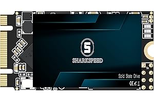 SSD 1TB M.2 2242 NGFF S SHARKSPEED SATA 3 42mm 6Gb/s 3D NAND Internal Solid State Drive for Desktop Laptop PC (M.2 2242, 1TB)