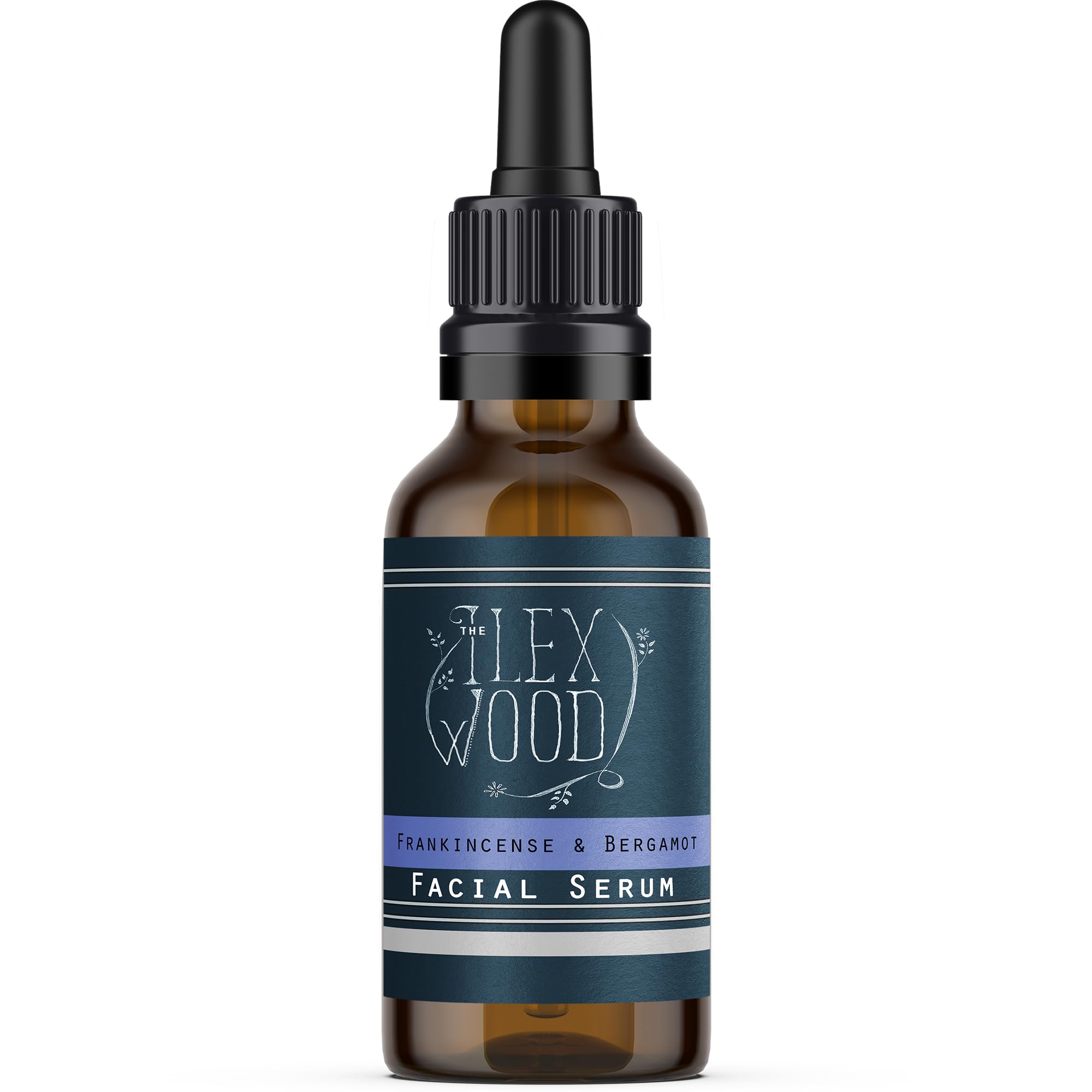 The Ilex Wood - Frankincense and Bergamot Facial Serum - 100% Natural handmade, Vegan, Moisturising for both Men & Women, Cruelty Free, Anti Ageing, Wrinkle and Line Reducing Ingredients. 20ml