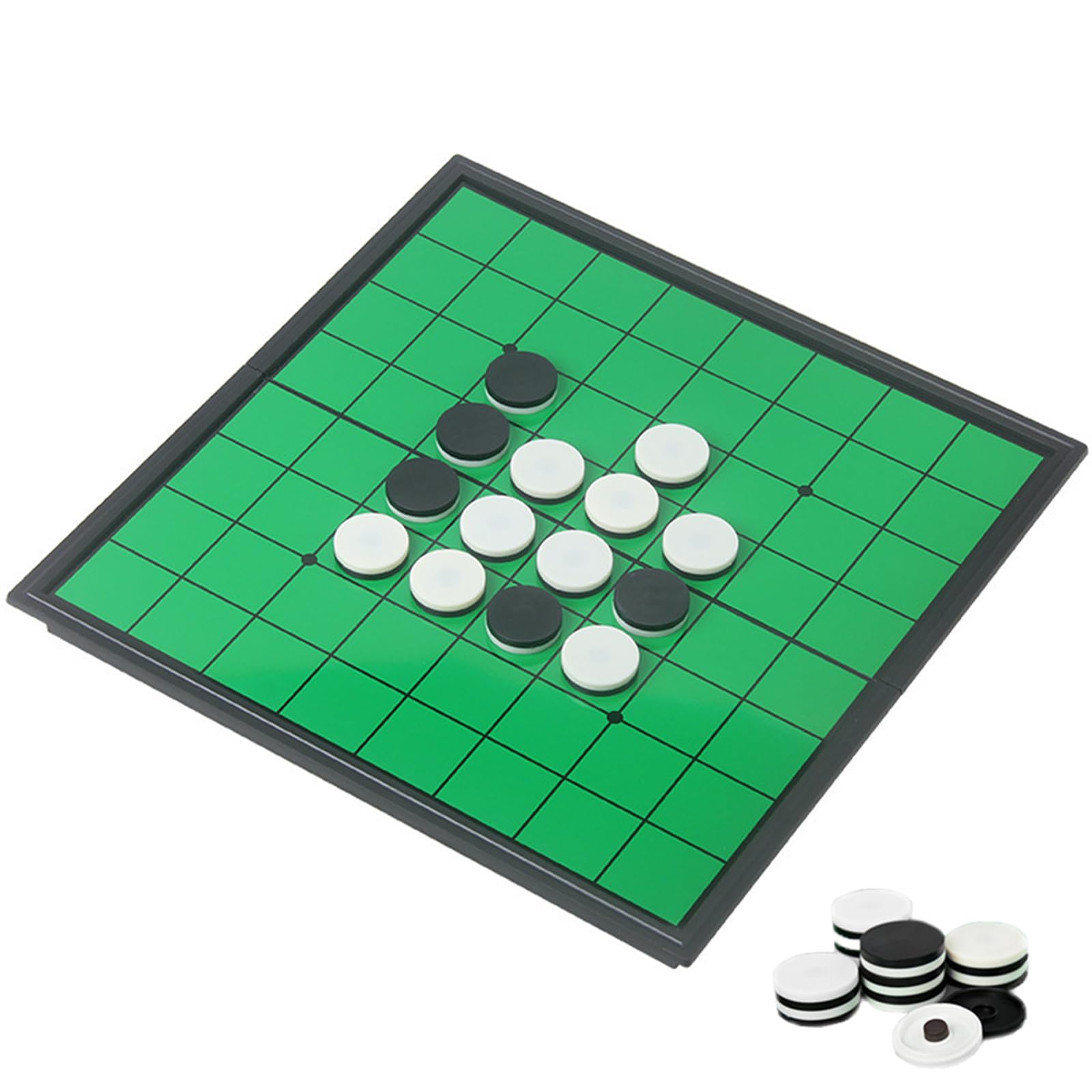KOKOSUN Reversi Board Game Set, Magnetic Folding Classic Strategy Travel Game for Kids and Adults (Right Angled)