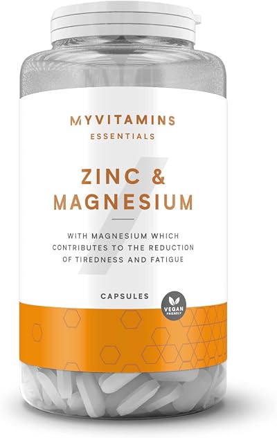 Myvitamins Zinc & Magnesium Capsules High-Strength Vitamin B6 90 Veggie