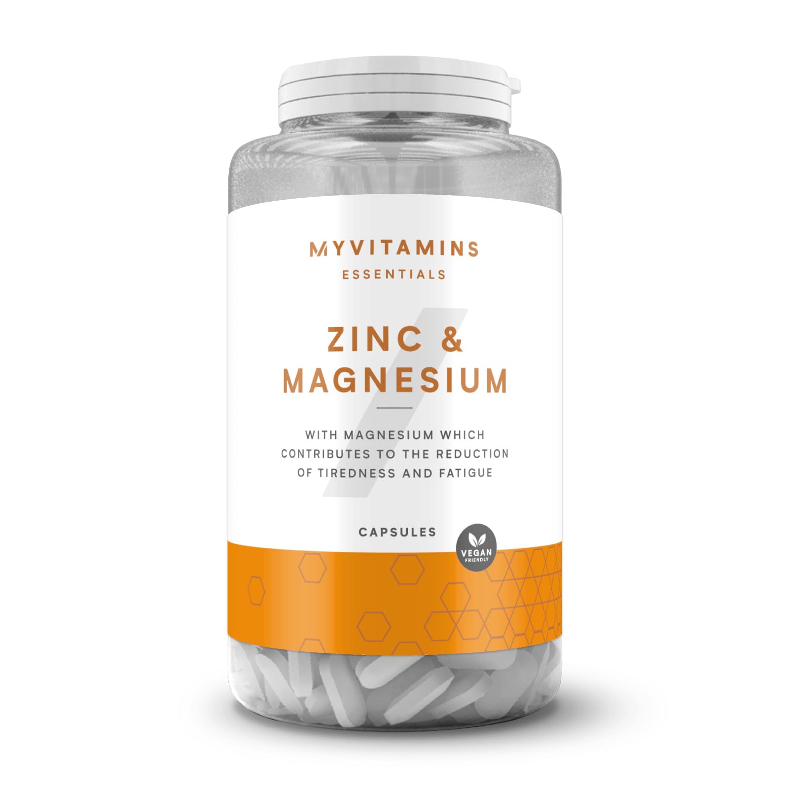 Myvitamins Zinc & Magnesium Capsules | High-Strength Blend with Vitamin B6 | Supports Immunity, Energy, Testosterone & Bone Health | 90 Vegan Friendly Capsules
