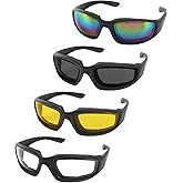 3 Pair Motorcycle Riding Glasses Padding Goggles UV Protection Dustproof Windproof Motorcycle Sunglasses for Outdoor Actives