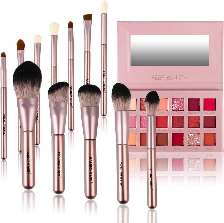 Makeup Palette Brushes Set,12Pcs Pro Premium Synthetic Make up Brush + 18 Color Makeup Eyeshadow