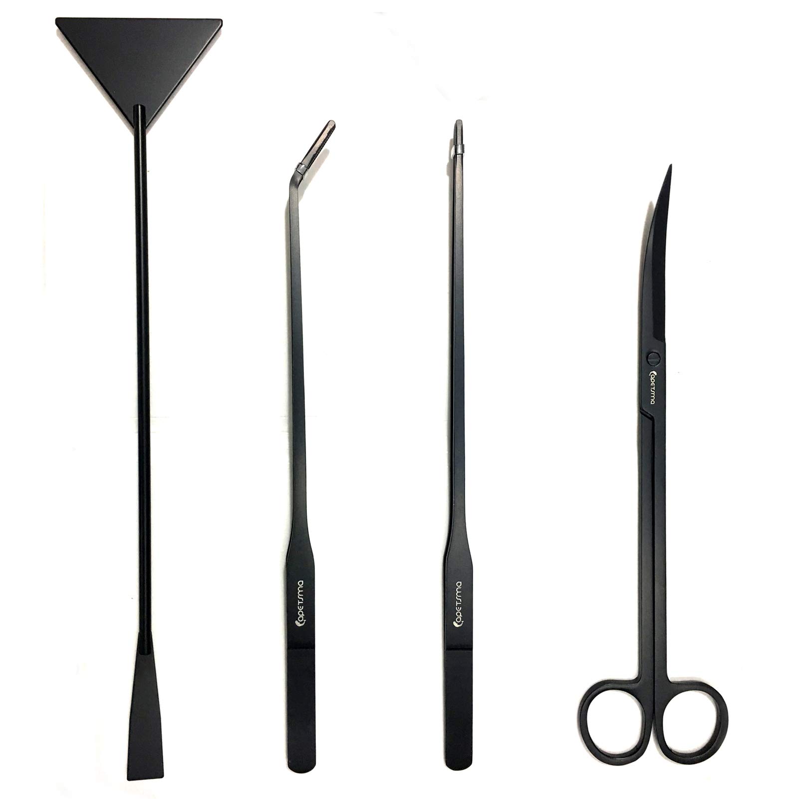 Photo 1 of Aquarium Tweezers, Capetsma Stainless Steel Aquarium Plant Tools Long Aquascaping Tools Scissors Spatula Aquatic Plants Tool Set for Freshwater and Saltwater