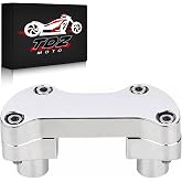 TDZ 1&rdquo; inch Handlebar Riser/Top Clamp Kit Chrome 2" Tall for Harley Touring Softail Sportster Dyna, (rise height：2" ；for 1" Handlebar)