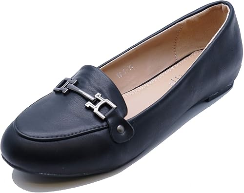 ladies black moccasin shoes