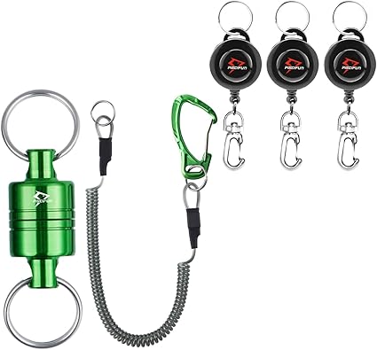 magnetic net release for fly fishing