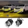 For 2008-2023 Toyota Land Cruiser Prado 150 200 Lc150 LC200 Golden Front Fog Lamp Modification Accessories Led Double Color Lamp
