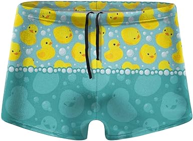 mens rubber ducky swim trunks