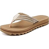 COFACE Womens Arch Support Flip Flops Yoga Mat Comfortable Thick Cushion Walking Thong Sandals Lightweight Slip On Summer Beach Slippers