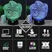 HUI YUAN Abstract 3D Lamp Room Bedroom Decorative Night Light Multi 7 Color Change USB Cable Smart Touch Button LED Desk Table Light Lamp Kida Kiddie Gift