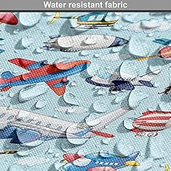 Ambesonne Airplane Fabric by The Yard, Different