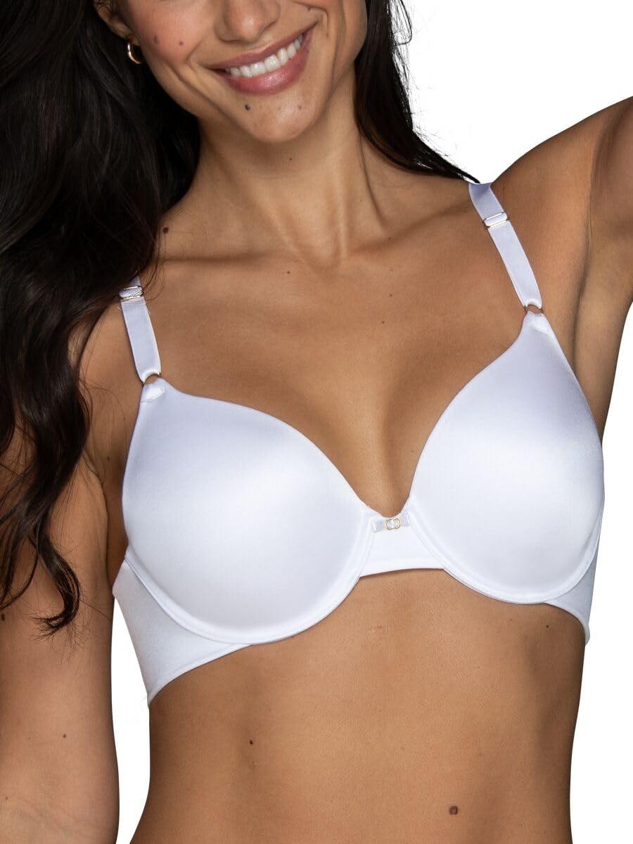 Photo 1 of Vanity Fair Women's Full Coverage Beauty Back Smoothing Bra (34B-42D), Underwire-White, 34DD