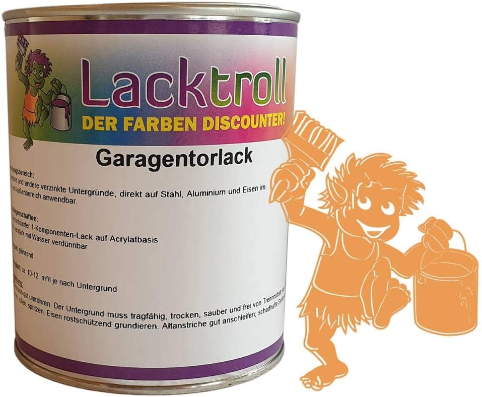 Garagentorlack Pastellgelb RAL 1034 Glänzend 750ml: Amazon.de: Baumarkt
