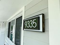 White Address Numbers - 5 Inch Modern Floating