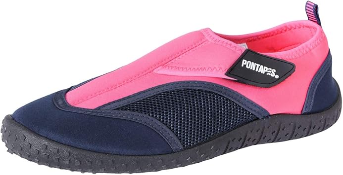 Amazon Co Jp Pontapes ポンタペス マリンシューズ 水陸両用 靴底しっかりソール 足首回り調節可 18 28cm Poms 2100 スポーツ アウトドア