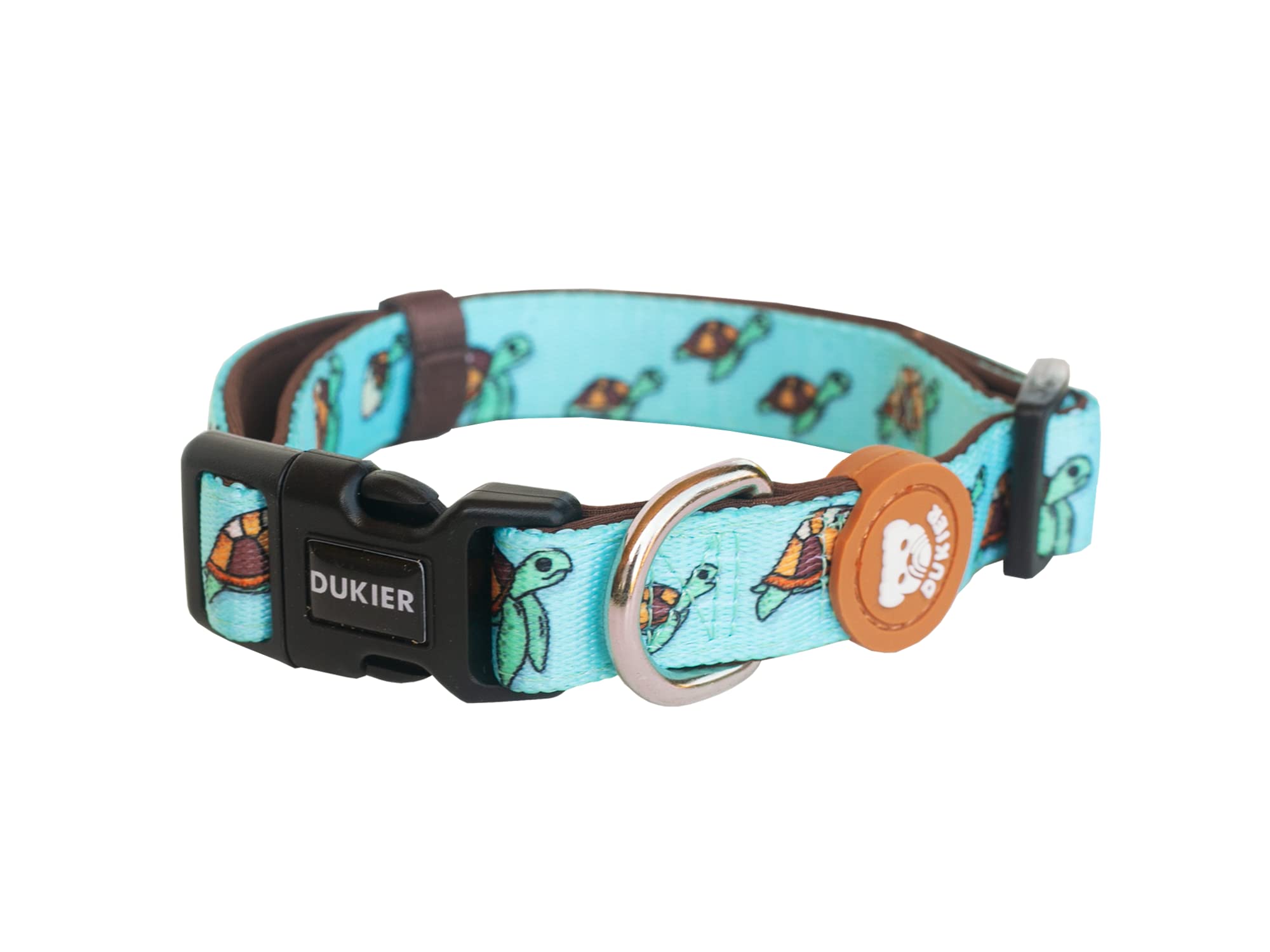 DUKIER - Dog Collar, Adjustable and Adjustable, Neoprene Pet Accessory, Turtle Design Size S