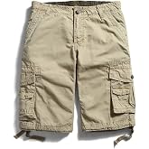 OCHENTA Men's Loose Fit Cargo Shorts with Multi Pockets