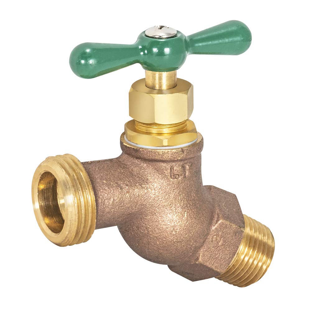 Photo 1 of Eastman Heavy-Pattern Male No-Kink Hose Bibb Valve, 1/2 Inch MIP Connection, Brass Plumbing Fitting, 48626