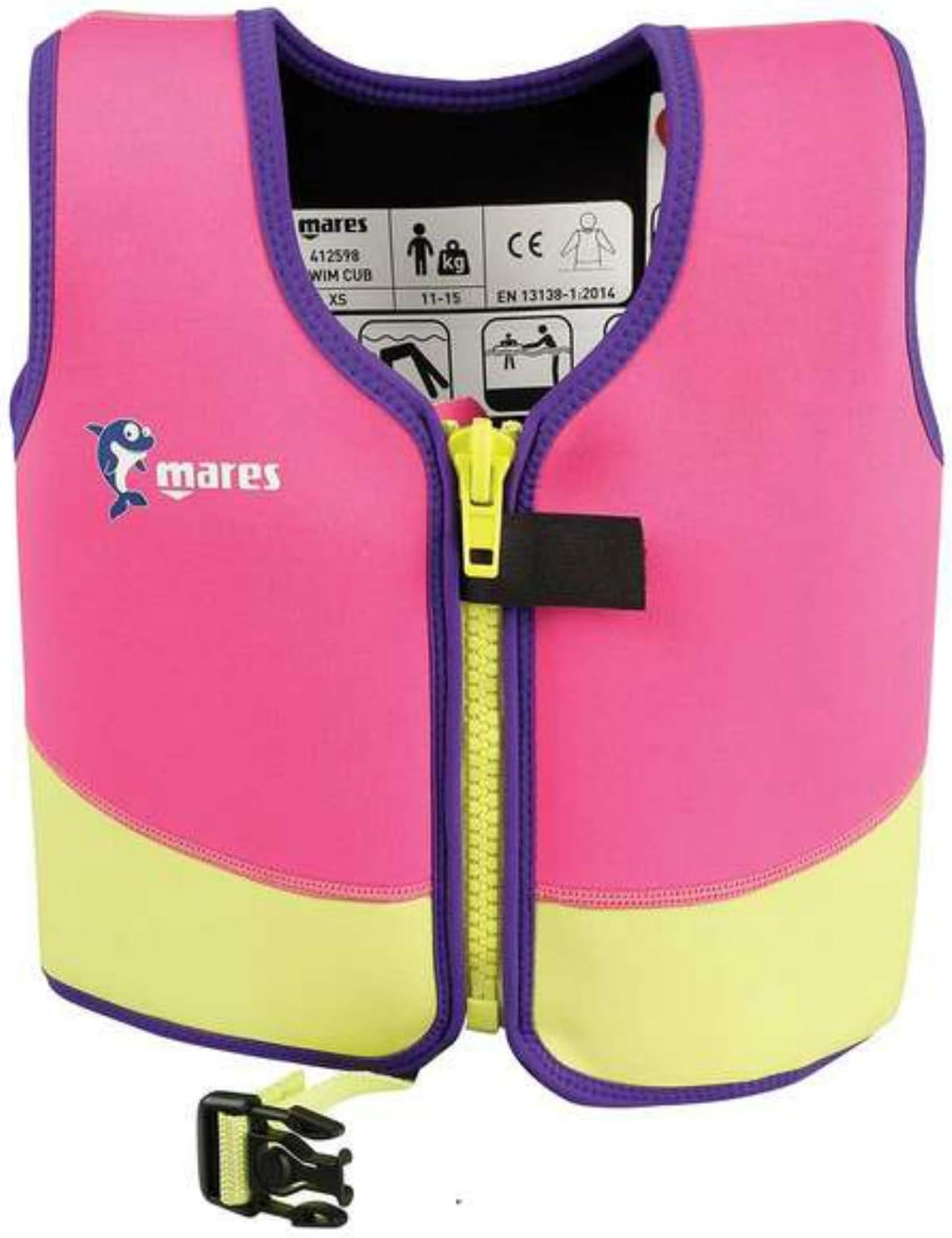 Mares Childs Junior Floatation Swim Vest Jacket Pink Lemon Age 7 8 Years Amazon Co Uk Sports Outdoors