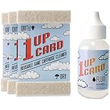 1UPcard Video Game Cartridge Cleaning Kit | 3 Pack of Cards with Cleaning Fluid | Compatible With Nintendo, Super NES, Sega G