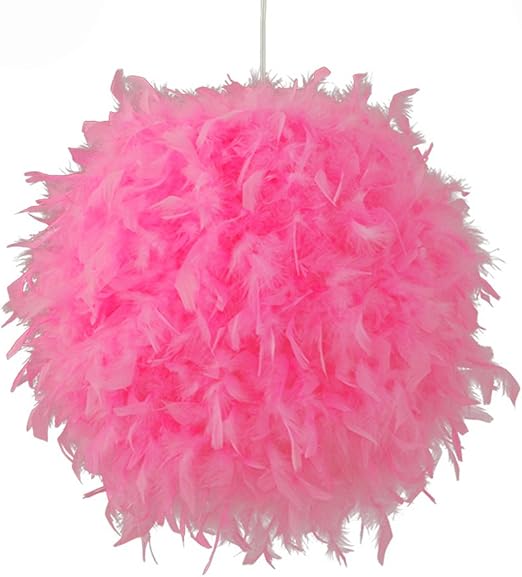 LEDMOMO Pink Feather Ceiling Pendant 