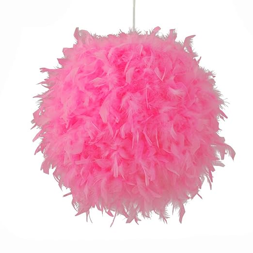 Ledmomo White Feathered Ceiling Light Shade Simple Luxury