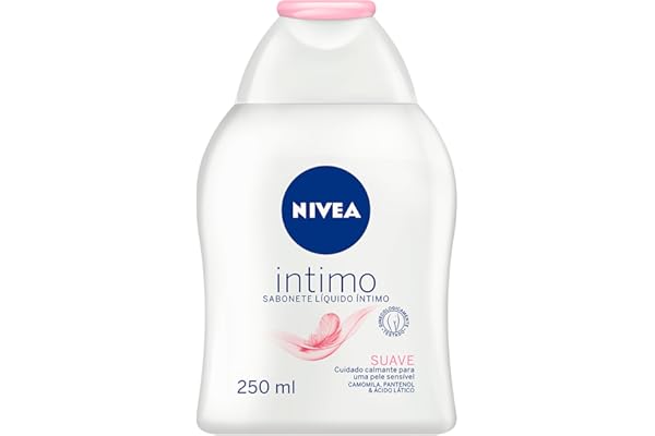 NIVEA Sabonete Líquido Íntimo Suave 250ml, Limpeza Delicada, Mantém pH Natural, Extrato de Camomila, Cuidado Calmante, Uso Diário