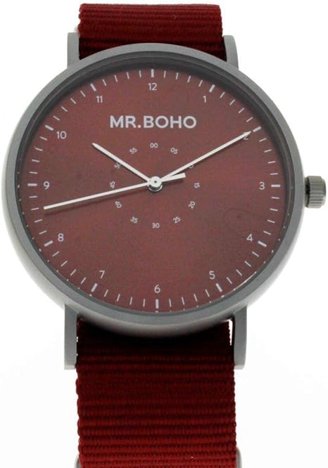 Reloj mr. boho 62-ip11 iron burgundy casual metallic