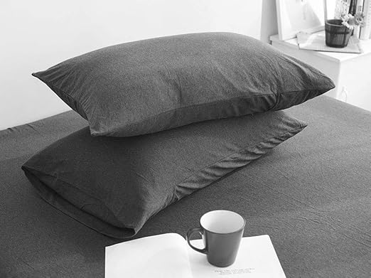 Amazon Com Dreamfine Cotton Pillow Cases Jersey Knit 20x26 Inch