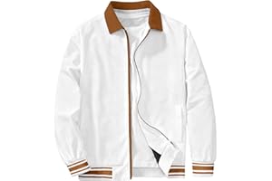 JEMLDL Men's Lightweight Jackets Spring Fall Fashion Casual Windbreaker Bomber Jacket