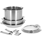 Cristel Strate STQL13KSAS Set of Handles, Silver