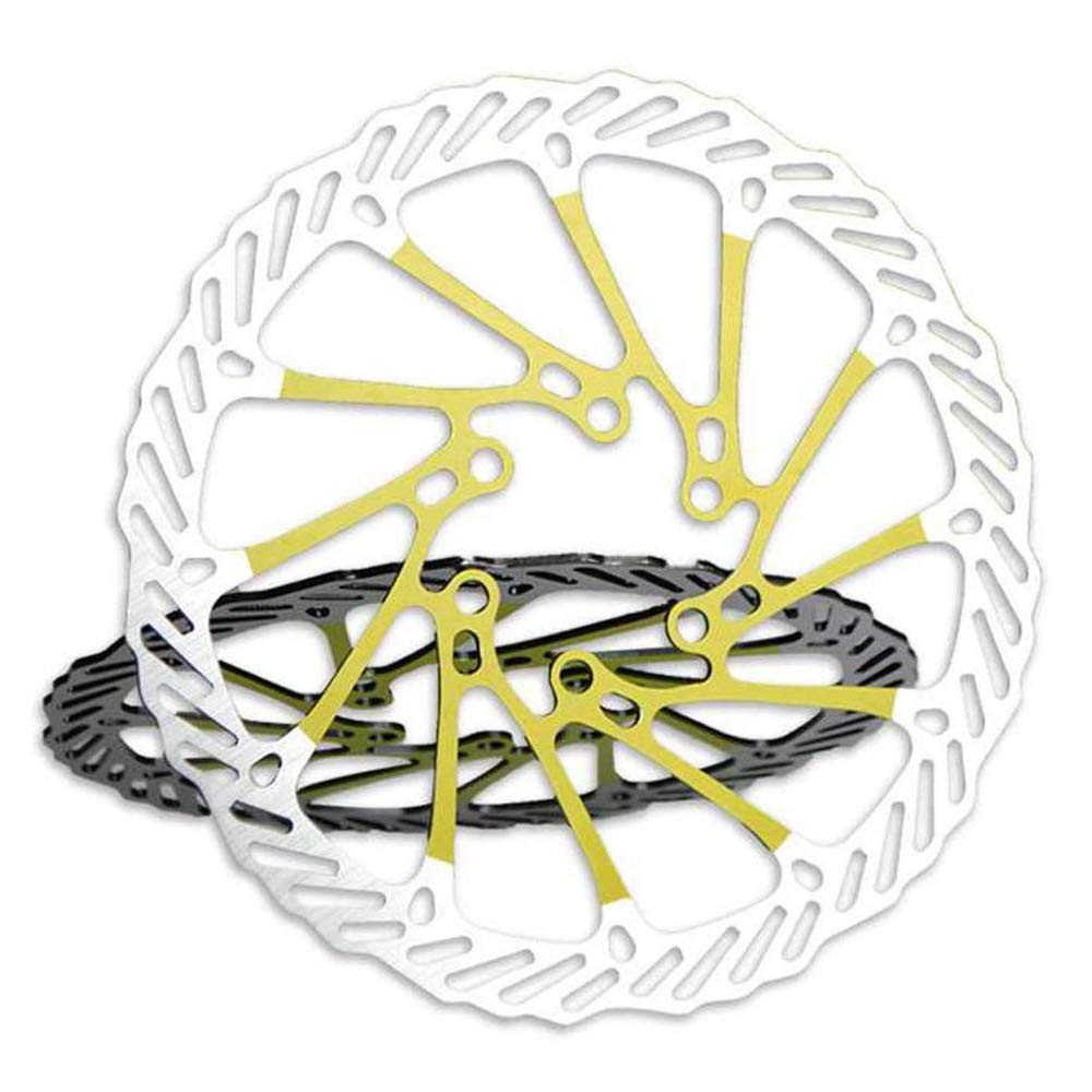 VOANZO Bicycle Disc Brakes 160mm DISC ROTOR, STAINLESS STEEL, 6 BOLT MOUNTING G3 Mountain Bike Disc Brakes (Yellow)