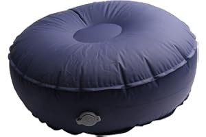 Noteflora Inflatable Balance Yoga Cushion Lightweight 40D Nylon Footrest Pad For Travel Fitness Outdoor Quick Inflate Dark Bl