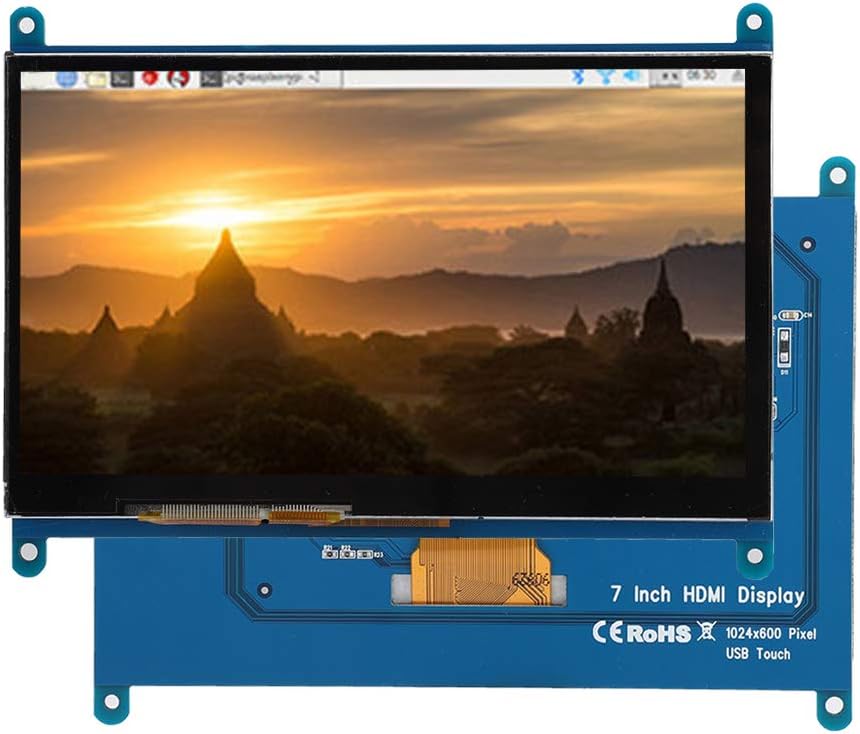 Wendry 7 Inch Raspberry Pi Touchscreen Monitor 1024x600 HDMI LCD Display w/ Case