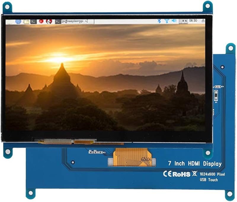 Wendry 7 Inch Raspberry Pi Touchscreen Monitor 1024x600 HDMI LCD Display w/ Case