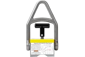 Magswitch 8100088 MLAY1000 Lifting Magnet, Pivoting Head, Heavy-Duty Lifting, Powerful Lift Hook, for Flat Steel and Porous Materials