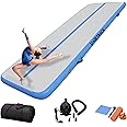 DAIRTRACK Inflatable Gymnastics Air Mat 10ft/13ft/16ft/20ft Tumble Track Tumbling Mats for Home Use/Gym/Training/Cheerleading/Yoga/Water